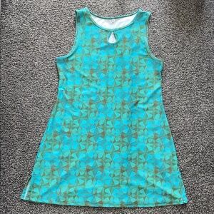 Nuu Muu Athletic Sleeveless A Line Yoga Tunic Dress Prismarine Size Large
